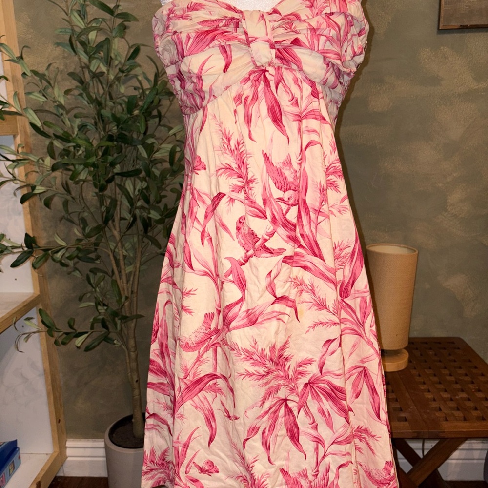 Floral Pink and White Summer Dress